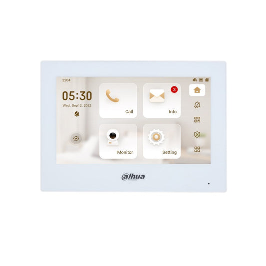 [DHI-VTH2621GW-P] Dahua IP Indoor 7 inch Residential/Apartment Intercom Touch Screen Monitor White