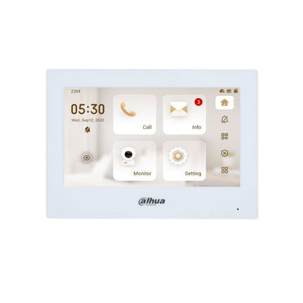 [DHI-VTH2621GW-WP] Dahua IP Indoor 7inch Residential / Apartment WiFi Intercom Touch Screen Monitor White