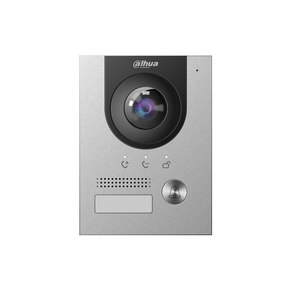 [DHI-VTO2202F-P-S2] Dahua IP or 2-Wire Video 1 Button Silver Residential Intercom Door Station with 2MP Camera IP65 and IK07