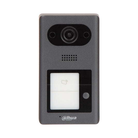 [DHI-VTO3211D-P-S1] Dahua IP Video 1 Button Black Residential Intercom Door Station with 2MP Camera and Card Reader IP65 IK08