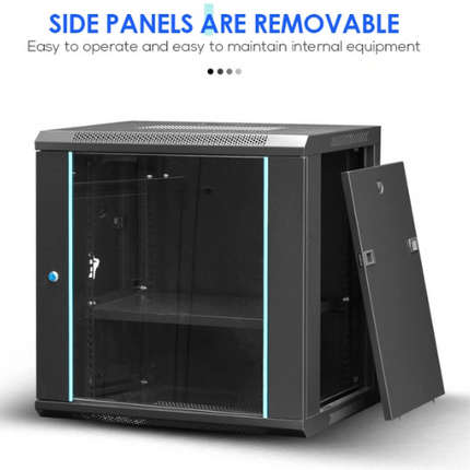 [Assembled] 6U 9U 12U Heavy Duty Network Server CCTV PoE Switch Wall Mount Cabinet Rack Lockable Enclosure - Polar Tech Australia