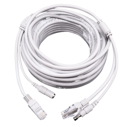 [10M/15M/20M] Cat5e & DC 2 in 1 Pre-Made Cable For CCTV Intercom Security System - Polar Tech Australia