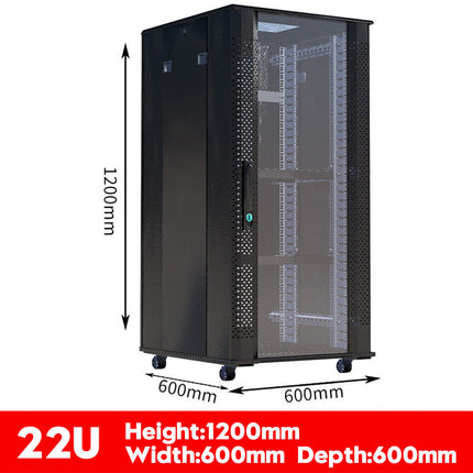 15U 18U 22U 27U 32U 26U 42U Large Size Heavy Duty Stand Alone Free Standing Network Server CCTV PoE Switch Cabinet Rack Lockable Enclosure - Polar Tech Australia