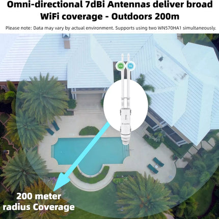 WAVLINK AC600 Dual Band Outdoor Wi-Fi Range Extender Antenna Access Point - Polar Tech Australia